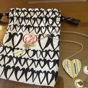 SOLD>>>>>NWT Brighton JL9723 Heart Tapestry Necklace, Swarovski crystals